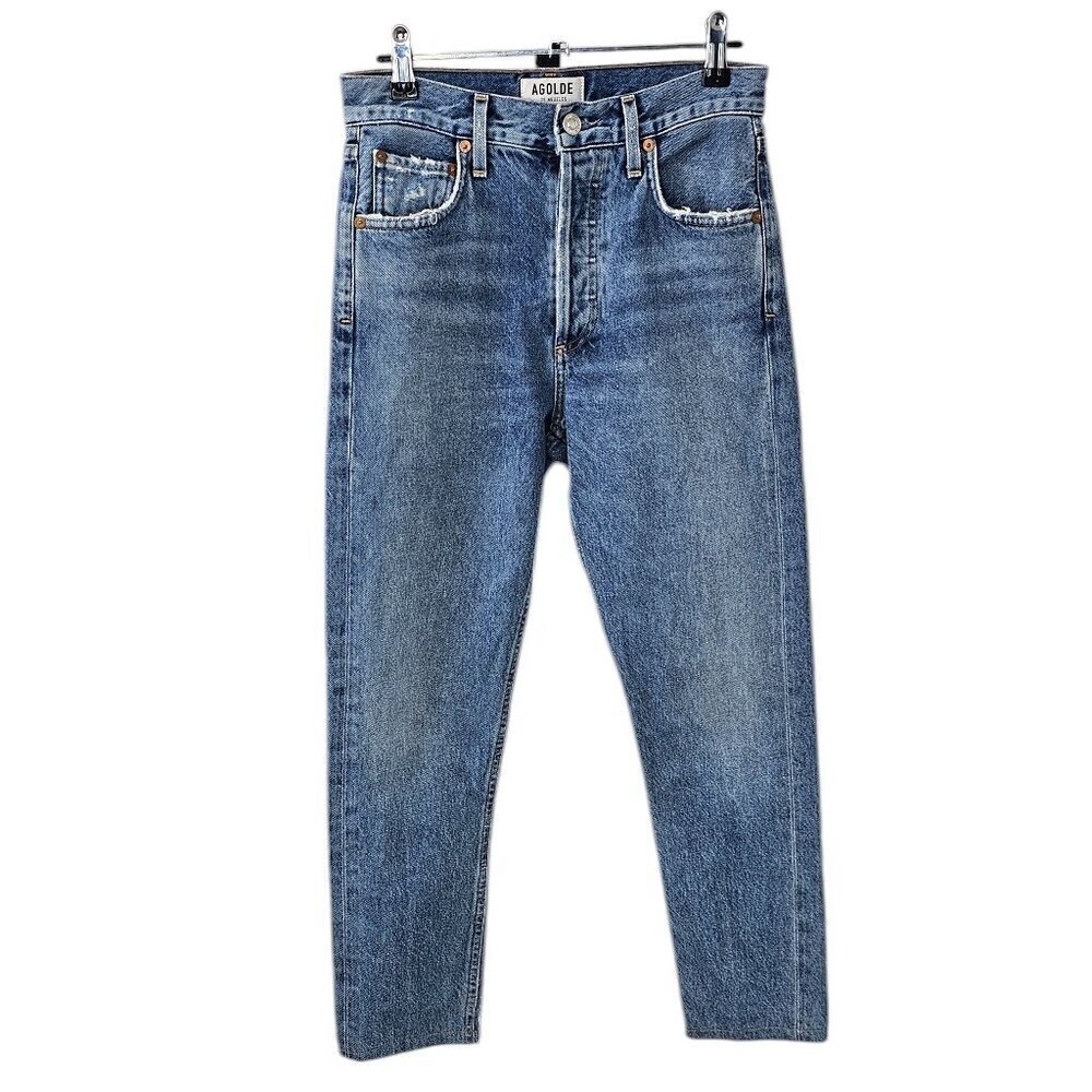 AGOLDE Womens Jamie High Rise Classic Jeans, Blue, Cotton, Size 23